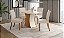 Conjunto de Mesa Luiza 120cm c/ Vidro e Canto Redondo + 04 Cadeiras Vita Linho - Móveis Henn - Imagem 1