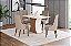 Conjunto de Mesa Luiza 120cm c/ Vidro + 04 Cadeiras Ivy Bege - Móveis Henn - Imagem 1
