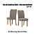 Conjunto de Mesa Luiza 160cm c/ Vidro + 06 Cadeiras Bella Marrom Amendoa - Móveis Henn - Imagem 4