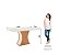 Conjunto de Mesa Luiza 160cm c/ Vidro + 06 Cadeiras Bella Marrom Amendoa - Móveis Henn - Imagem 5