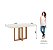 Conjunto de Mesa Natali 160cm c/ Vidro e Canto Redondo + 06 Cadeiras Malu Linho - Móveis Henn - Imagem 5