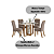 Conjunto de Mesa Natali 120cm c/ Vidro + 04 Cadeiras Bella Marrom Amendoa - Móveis Henn - Imagem 2