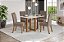 Conjunto de Mesa Natali 120cm c/ Vidro + 04 Cadeiras Bella Marrom Amendoa - Móveis Henn - Imagem 1