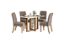 Conjunto de Mesa Natali 120cm c/ Vidro + 04 Cadeiras Bella Marrom Amendoa - Móveis Henn - Imagem 2