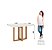 Conjunto de Mesa Natali 120cm c/ Vidro + 04 Cadeiras Isa Linho - Móveis Henn - Imagem 5