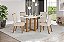 Conjunto de Mesa Natali 120cm c/ Vidro + 04 Cadeiras Vita Linho - Móveis Henn - Imagem 1