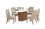 Conjunto de Mesa Solana 160cm + 06 Cadeiras Anne Corano bege/Creme - Móveis Henn - Imagem 2