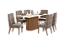 Conjunto de Mesa Solana 160cm c/ Vidro + 06 Cadeiras Eloa Cacao - Móveis Henn - Imagem 2