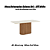 Conjunto de Mesa Solana 180cm c/ Vidro e Canto Redondo + 06 Cadeiras Anne Corano Bege/Creme - Móveis Henn - Imagem 3