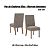 Conjunto de Mesa Solana 180cm c/ Vidro e Canto Redondo + 06 Cadeiras Eloa Marrom Amendoa - Móveis Henn - Imagem 4