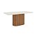 Conjunto de Mesa Solana 180cm c/ Vidro e Canto Redondo + 06 Cadeiras Eloa Marrom Amendoa - Móveis Henn - Imagem 4