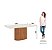Conjunto de Mesa Solana 180cm c/ Vidro e Canto Redondo + 06 Cadeiras Eloa Marrom Amendoa - Móveis Henn - Imagem 5