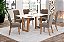 Conjunto de Mesa Yara 160cm + 06 Cadeiras Bella Marrom Amendoa - Móveis Henn - Imagem 1
