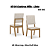 Conjunto de Mesa Yara 160cm + 06 Cadeiras Milla Linho - Móveis Henn - Imagem 4