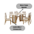 Conjunto de Mesa Yara 160cm + 06 Cadeiras Milla Linho - Móveis Henn - Imagem 2