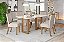 Conjunto de Mesa Yara 160cm c/ Vidro e Cantos Redondos + 06 Cadeiras Malu Linho - Móveis Henn - Imagem 1
