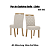 Conjunto de Mesa Yara 160cm c/ Vidro + 06 Cadeiras Bella Linho - Móveis Henn - Imagem 4