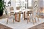 Conjunto de Mesa Yara 180cm c/ Vidro e Canto Redondo + 06 Cadeiras Esther Creme - Móveis Henn - Imagem 1