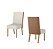 Conjunto de Mesa Yara 200cm c/ Vidro e Cantos Redondos + 06 Cadeiras Anne Corano Caramelo / Linho - Móveis Henn - Imagem 3