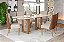 Conjunto de Mesa Yara 200cm c/ Vidro e Cantos Redondos + 06 Cadeiras Anne Corano Caramelo / Linho - Móveis Henn - Imagem 1