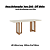 Conjunto de Mesa Yara 200cm c/ Vidro e Cantos Redondos + 06 Cadeiras Anne Corano Caramelo / Linho - Móveis Henn - Imagem 3