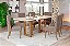 Conjunto de Mesa Yara 200cm c/ Vidro e Cantos Redondos + 06 Cadeiras Eloa Marrom Amendoa - Móveis Henn - Imagem 1