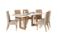 Conjunto de Mesa Yara 200cm c/ Vidro e Cantos Redondos + 06 Cadeiras Nina Creme - Móveis Henn - Imagem 2