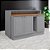 Bancada Ilha Gourmet 100% MDF 01 - Cinza - Linha Americana - Móveis Henn - Imagem 1