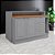 Bancada Ilha Gourmet 100% MDF 02 - Cinza - Linha Americana - Móveis Henn - Imagem 1