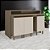 Bancada Ilha Gourmet 100% MDF 03 - Duna/Cristal - Linha Connect - Móveis Henn - Imagem 1