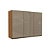 Aéreo 03 Portas 120cm com Vidro - Ref. G767 - Canela - Linha Maxxi - Kappesberg - Imagem 2