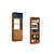 Kit Forno e Micro 04 Portas - Ref. R630 - Canela/Azul - Linha Ciela - Kappesberg - Imagem 1
