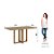 Mesa Natali Retangular 160cm c/ Vidro - Ref. SC133-128 - Nature - Moveis Henn - Imagem 3