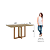 Mesa Natali Retangular 160cm c/ Vidro - Ref. SC133-128 - Nature - Moveis Henn - Imagem 4