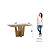 Mesa Vertice Retangular 160cm c/ Vidro - Ref. SC134-128 - Nature - Moveis Henn - Imagem 4
