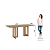 Mesa Yara Retangular 200cm - Ref. SC138-128 - Nature - Moveis Henn - Imagem 4