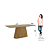 Mesa Olivia Retangular 200cm c/ Vidro - Ref. SC122-128 - Nature - Moveis Henn - Imagem 4