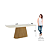 Mesa Olivia Retangular 200cm c/ Vidro - Ref. SC121-127 - Nature/Off White - Moveis Henn - Imagem 4