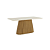 Mesa Olivia Retangular 180cm c/ Vidro - Ref. SC120-127 - Nature/Off White - Moveis Henn - Imagem 3