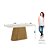 Mesa Olivia Retangular 160cm c/ Vidro - Ref. SC118-127 - Nature/Off White - Moveis Henn - Imagem 3