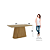 Mesa Olivia Retangular 160cm c/ Vidro - Ref. SC117-128 - Nature - Moveis Henn - Imagem 4