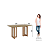 Mesa Yara Retangular 160cm - Ref. SC135-128 - Nature - Moveis Henn - Imagem 4