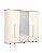 Roupeiro 270cm 06 Portas Premium - Ref. D338-129 - Off White/Nature - Moveis Henn - Imagem 4