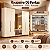 Roupeiro 270cm 06 Portas Premium - Ref. D338-129 - Off White/Nature - Moveis Henn - Imagem 1