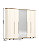 Roupeiro 270cm 06 Portas Premium - Ref. D338-129 - Off White/Nature - Moveis Henn - Imagem 7