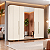 Roupeiro 270cm 06 Portas Premium - Ref. D338-129 - Off White/Nature - Moveis Henn - Imagem 2
