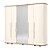 Roupeiro 06 Portas Premium - Ref. D338-129 - Off White/Nature - Moveis Henn - Imagem 2