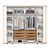 Roupeiro 06 Portas Premium - Ref. D338-129 - Off White/Nature - Moveis Henn - Imagem 3