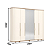Roupeiro 06 Portas Premium - Ref. D338-129 - Off White/Nature - Moveis Henn - Imagem 7