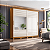Roupeiro 250cm 02 Portas Cayman 100% MDF c/ Espelho - Ref. D337-221 - Cinamomo/Off White - Móveis Henn - Imagem 2